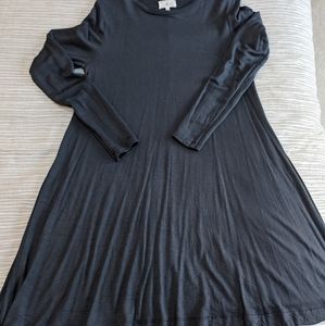Lou and Grey/Loft  Charcoal long sleeve swing dress